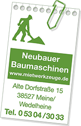Mietwerkzeuge Baumaschinen Neubauer - Logo